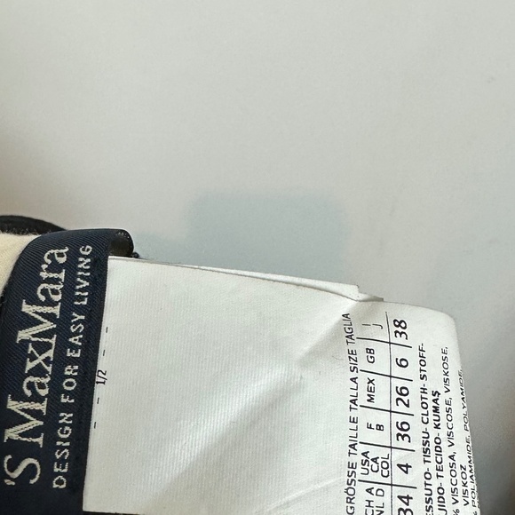 MaxMara Cuffed Wide Leg Textured Black Knit Pants 4 - Picture 9 of 9